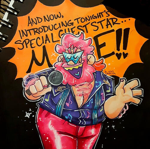 detailed shaded, half body