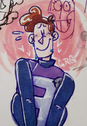 simple shaded, half body